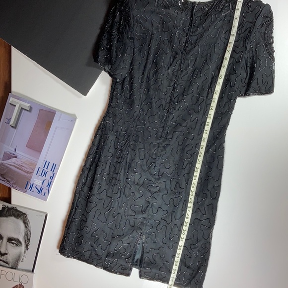 Silky Nites NY Beaded Cocktail Dress, EUC, Vintage - Picture 4 of 5